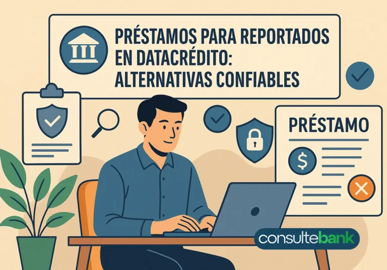 Préstamos para reportados en Datacrédito: alternativas confiables - Consulte Bank