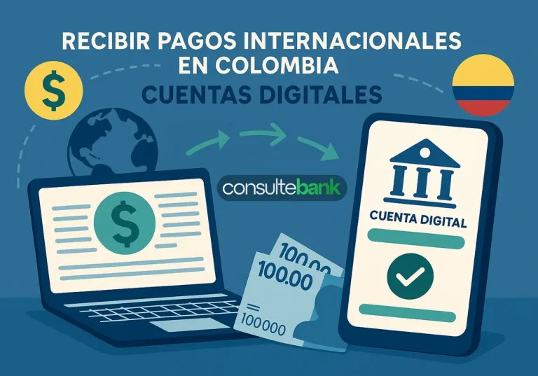 Recibir pagos internacionales en Colombia con cuentas digitales - Consulte Bank