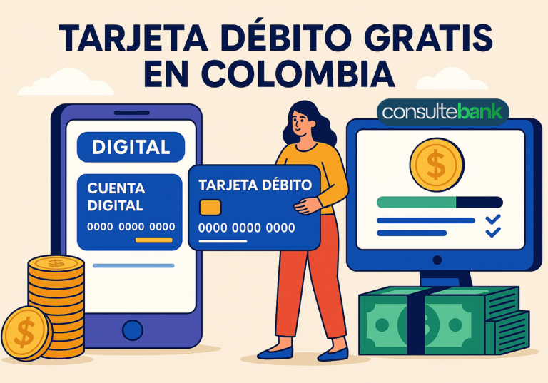 Tarjeta débito gratis en Colombia: guía de cuentas digitales - Consulte Bank